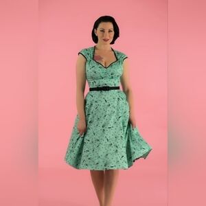 Pinup Couture Pinup Print Heidi Dress, GUC, Size S